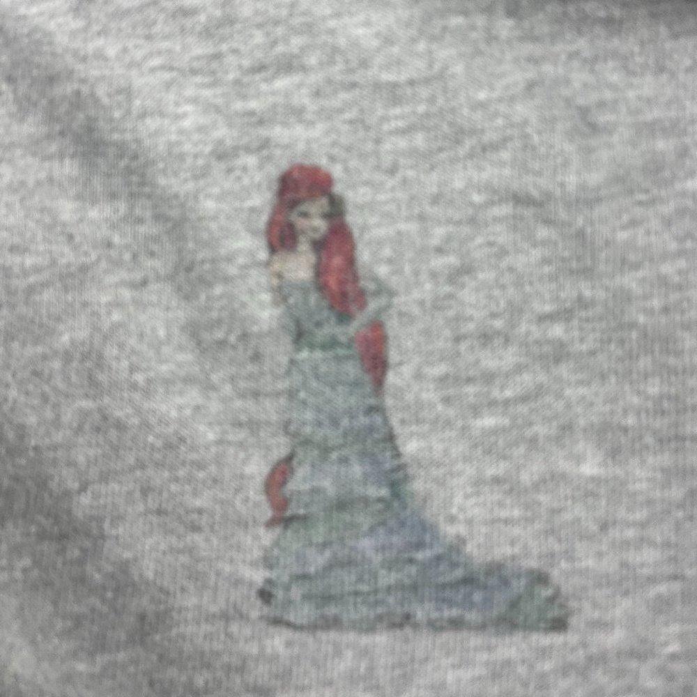 Bella Canvas Disney Little Mermaid Full Zip Hoodie Sweatshirt Women's Size Large - Picture 2 of 11